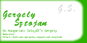 gergely sztojan business card